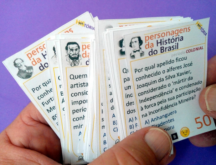 classe invertida: jogos didáticos: QuizTÓRIA - 24: “Personagens da História  do Brasil – volume 1”